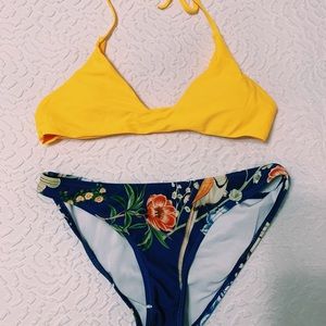 yellow & blue bikini